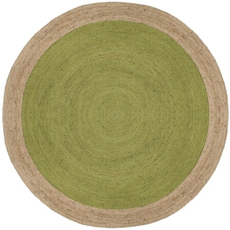Safavieh 6 x 6 ft. Natural Fiber Hand Woven Round Area RugGreen & Natural NF801G-6R